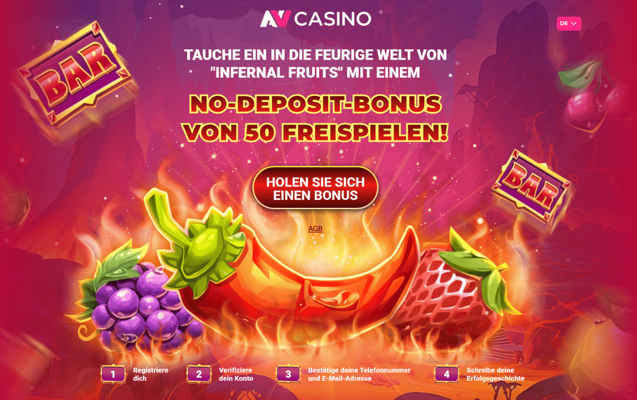 NV Casino – 50 Freispiele für Infernal Fruits